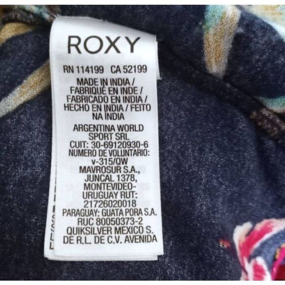 ROXY NAVY BLUE FLORAL COLD SHOULDER DRESS SZ.M EUC. - Picture 8 of 10